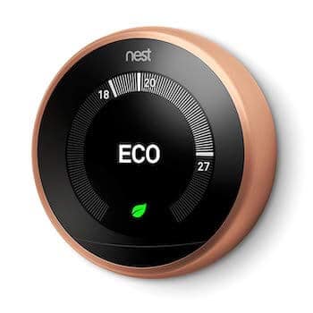 Una volta raggiunto il livello ottimale di temperatura dal punto di vista energetico, Nest mostrerà una fogliolina verde sullo schermo