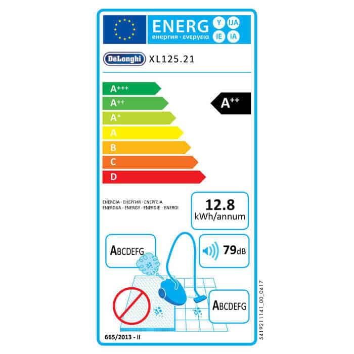 etichetta energetica aspirapolvere