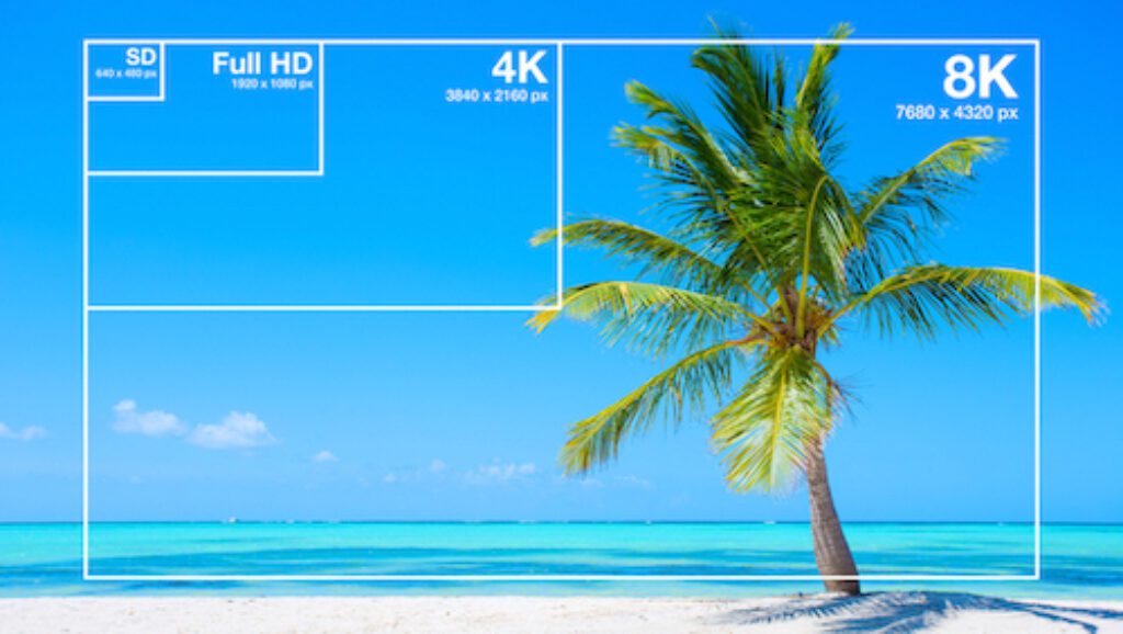 risoluzione 8k pixel tv