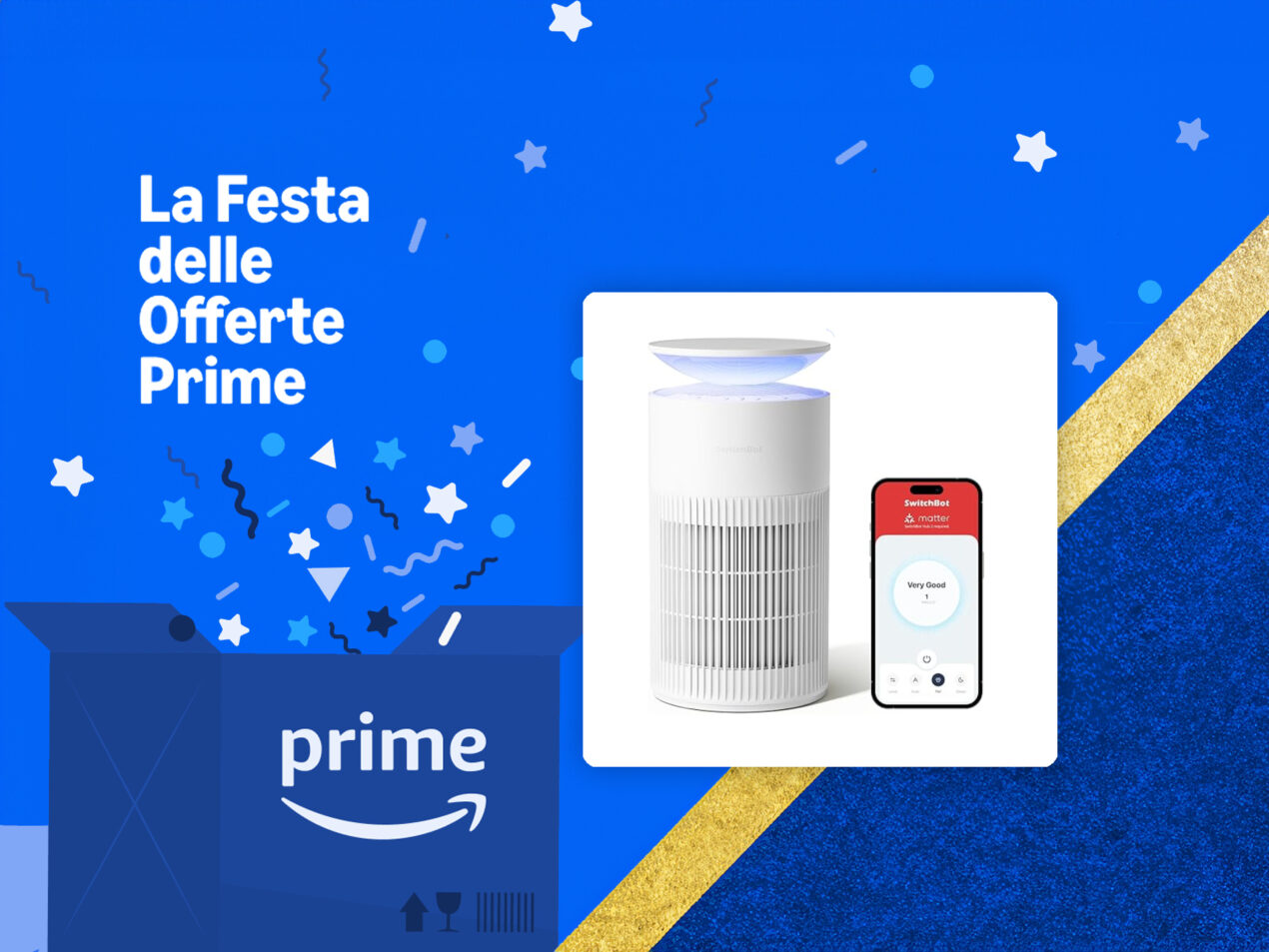 SwitchBot Air Purifier in offerta Amazon a 119€ con sconto 50% per la Festa delle Offerte Prime