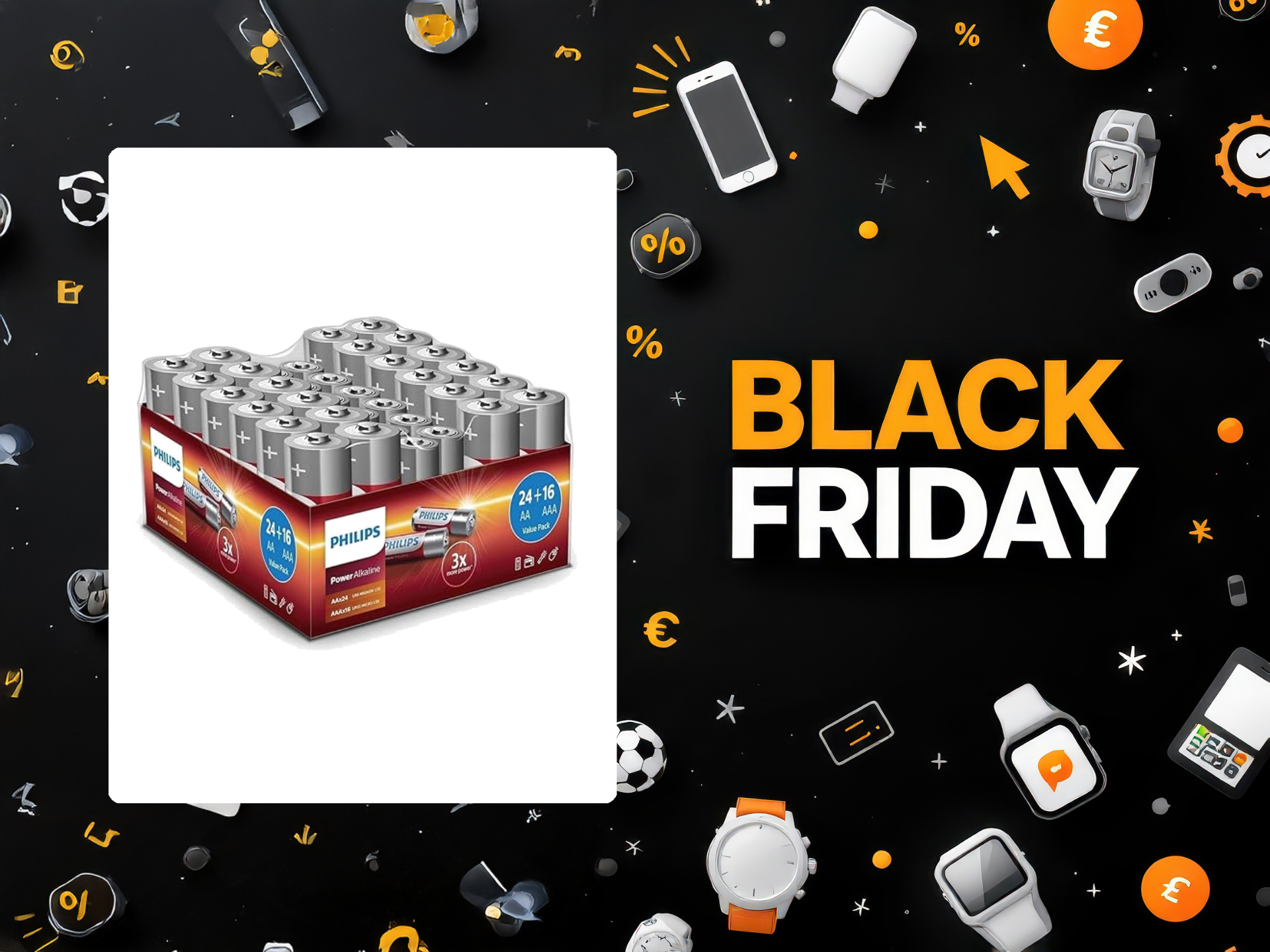 Philips Confezione Convenienza: 40 Batterie per Ogni Esigenza Domestica in offerta su Amazon