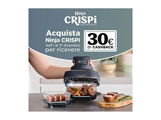 Ninja sfida tutti: la friggitrice Crispi Portable 4-in-1 crolla a 79,95€ grazie a un super sconto combinato