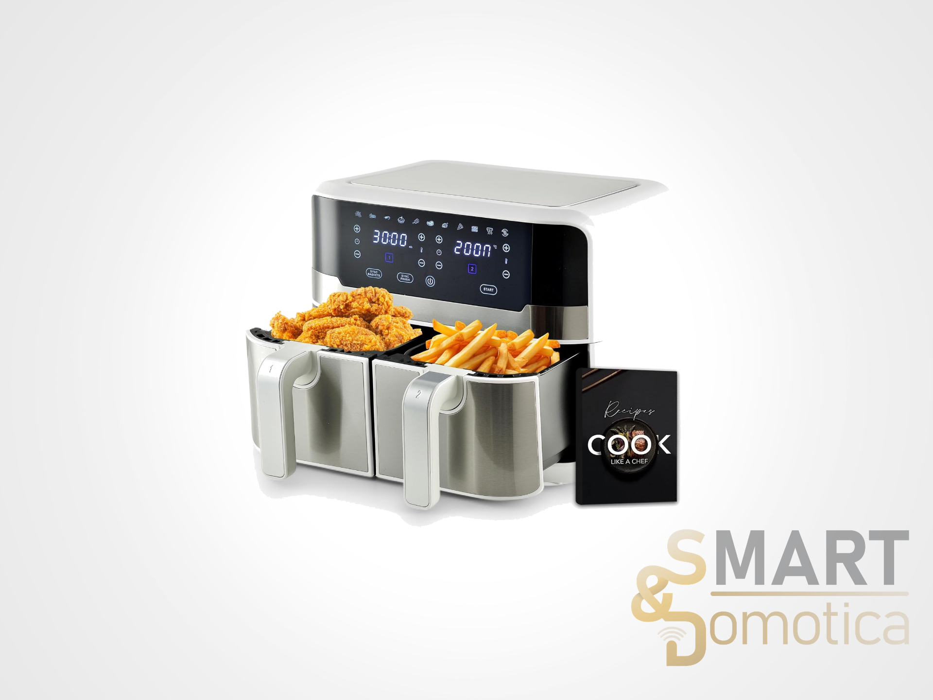 MasterPRO Rocket Duo 900 al minimo storico: la friggitrice ad aria doppio cestello crolla a 73€