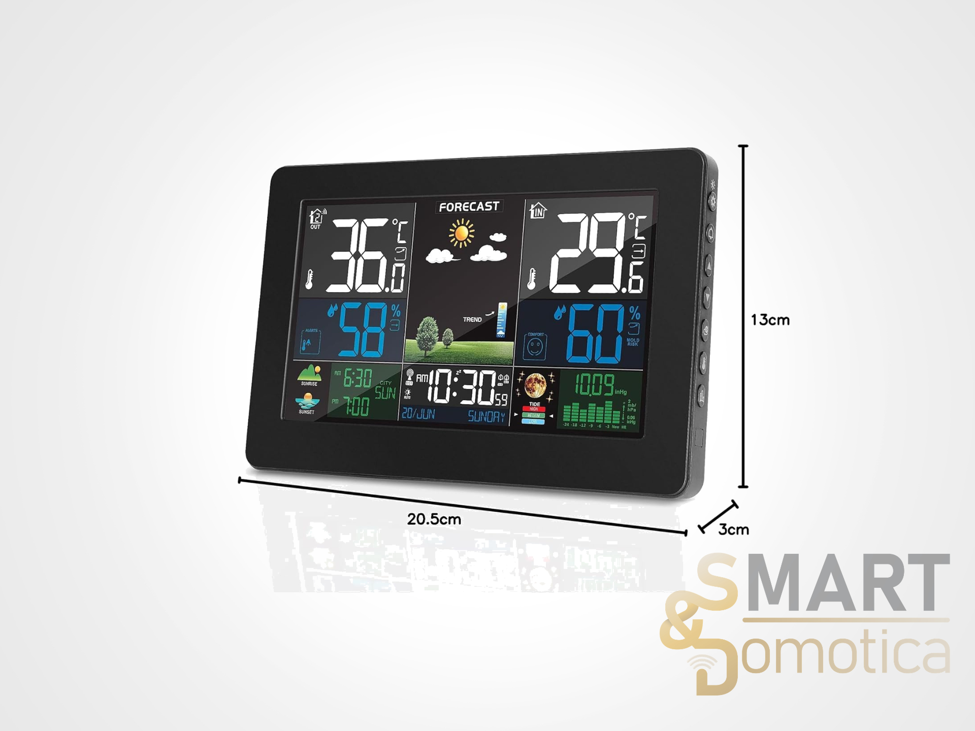 Stazione Meteo con Sensore Esterno in offerta: Previsioni, barometro e orologio DCF a soli 37,88€