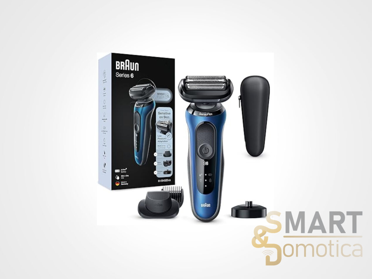 Il regalo perfetto per lui a meno di 100€: rasoio elettrico Braun Series 6 in super offerta su Amazon