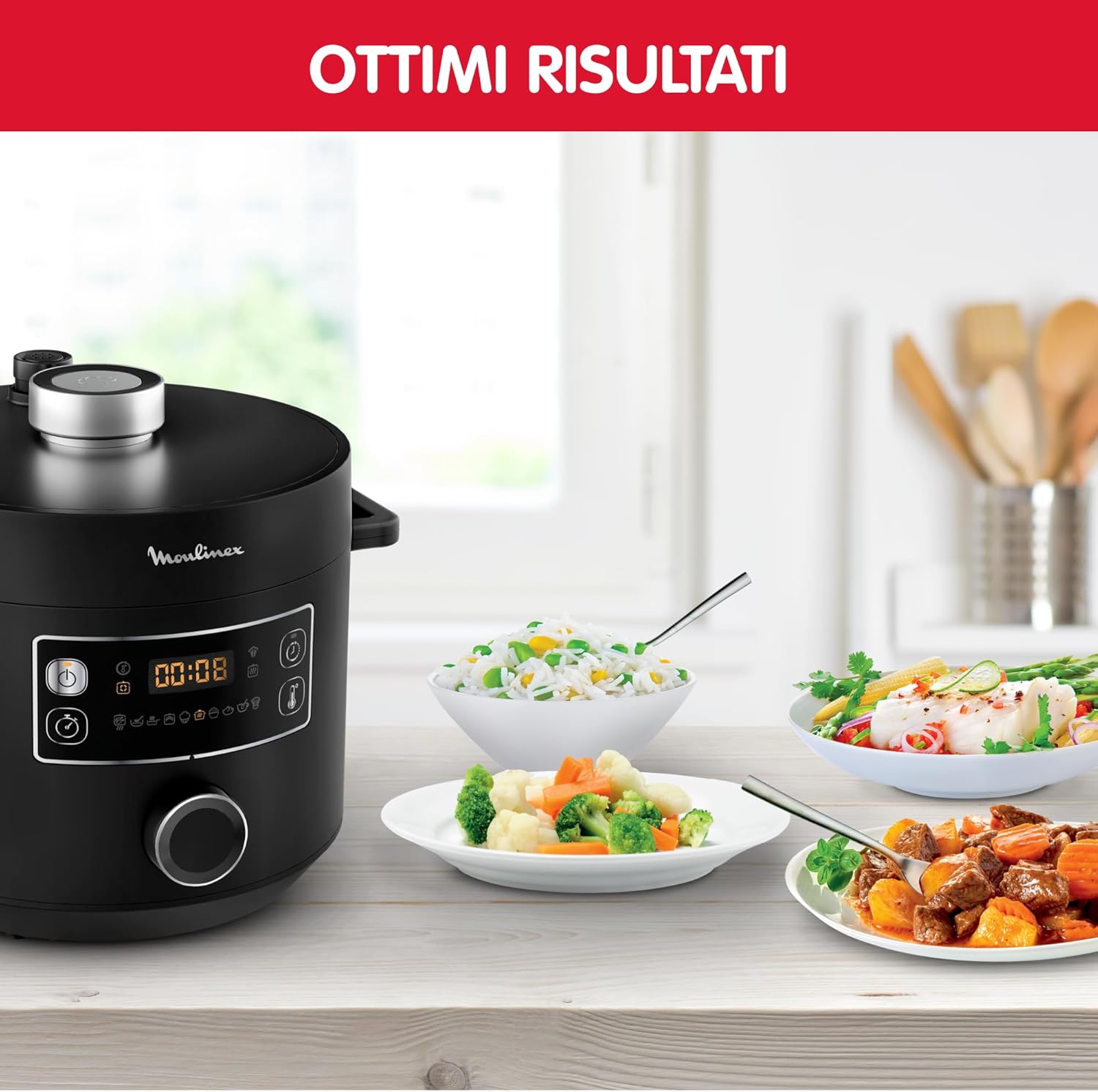 10 programmi e cottura sferica: la rivoluzione in cucina con Moulinex CE7548 a metà prezzo