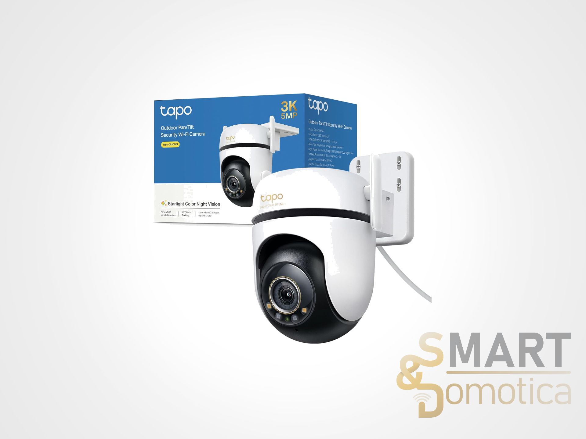 Telecamera esterna 3K con visione a 360°: sconto Amazon sulla Tapo C530WS