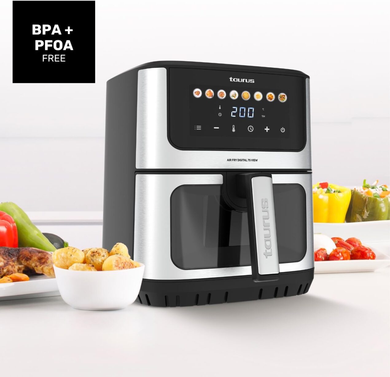 Cottura ad aria per 6 persone: il prezzo della friggitrice Taurus Digital 7S View cala su Amazon