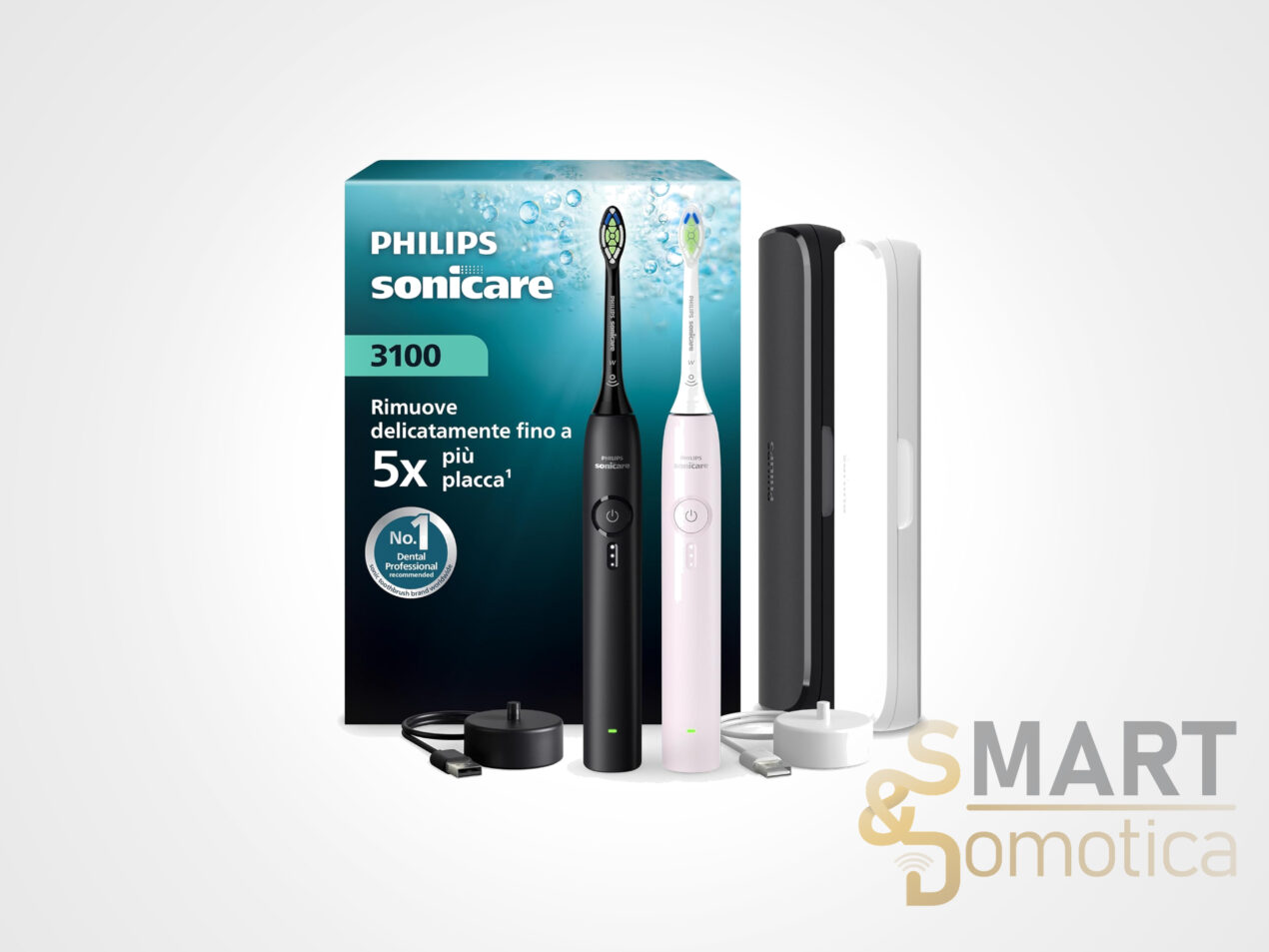Protezione gengive e 3 intensità: il set doppio Philips Sonicare è in offerta bomba su Amazon