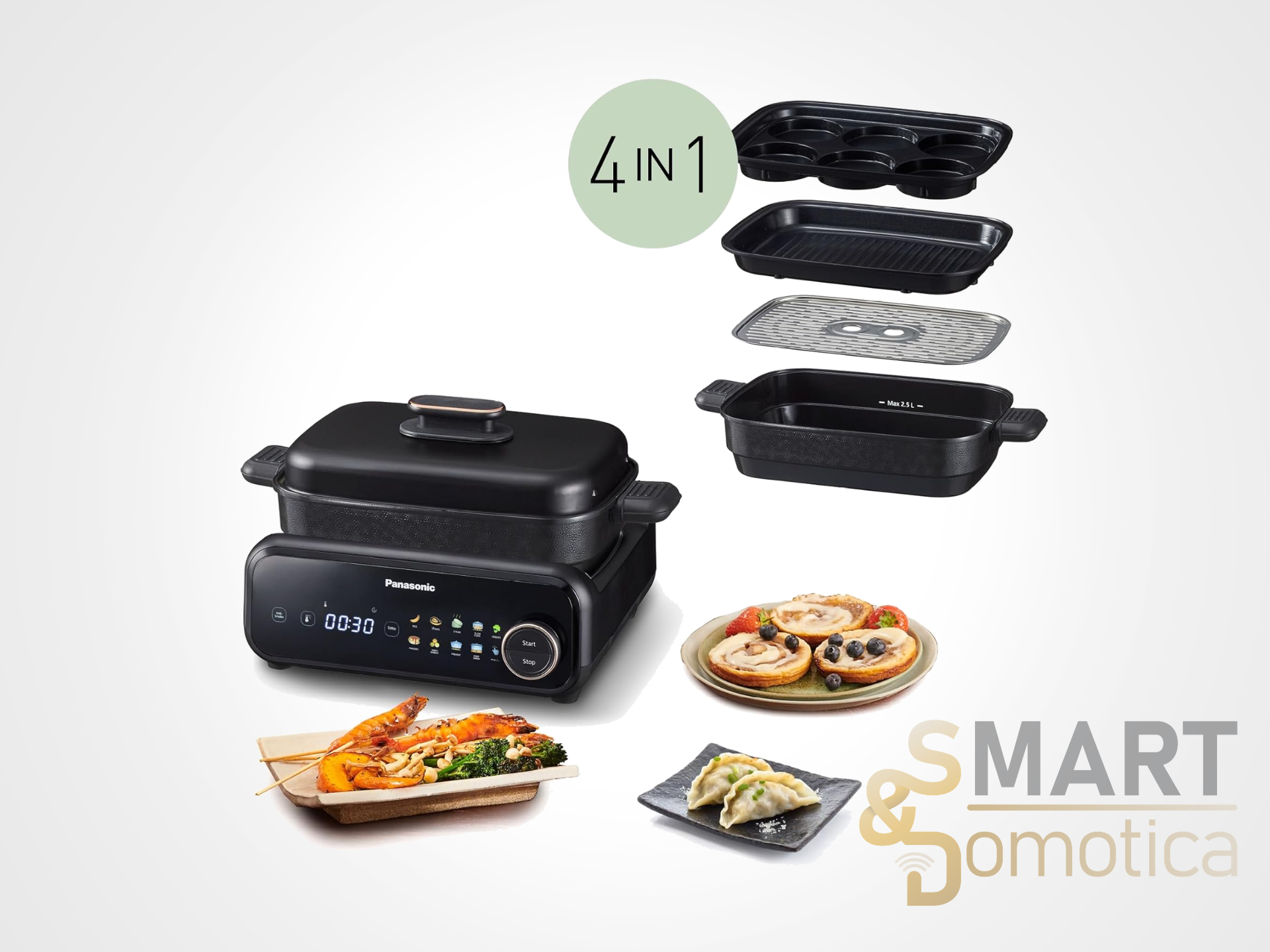Panasonic Multi-Cooker: la potenza di 1400W e 9 programmi automatici al minimo storico