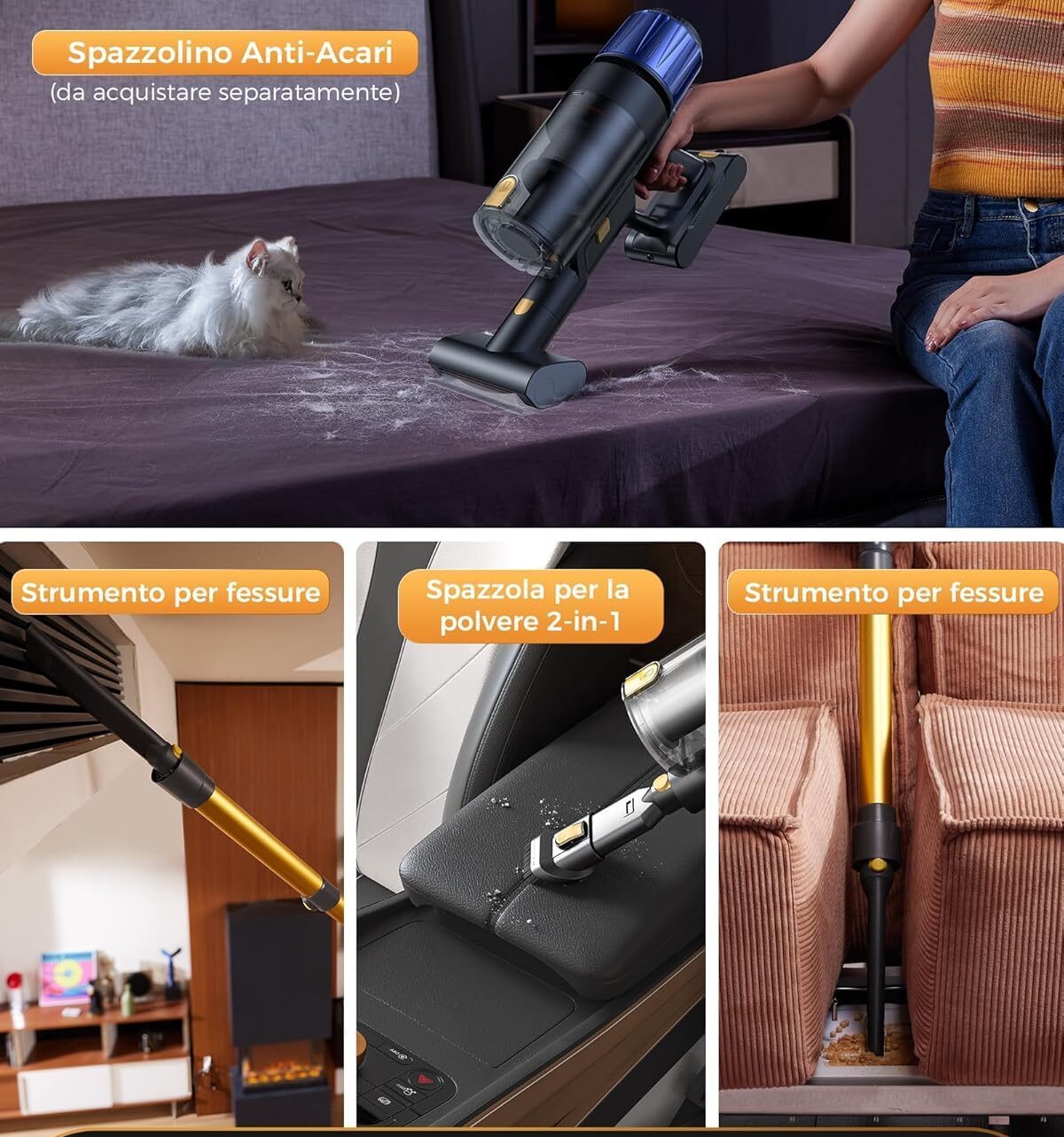 Proscenic P15+ in offerta su Amazon: la scopa elettrica da 55 kPa scende a 129€