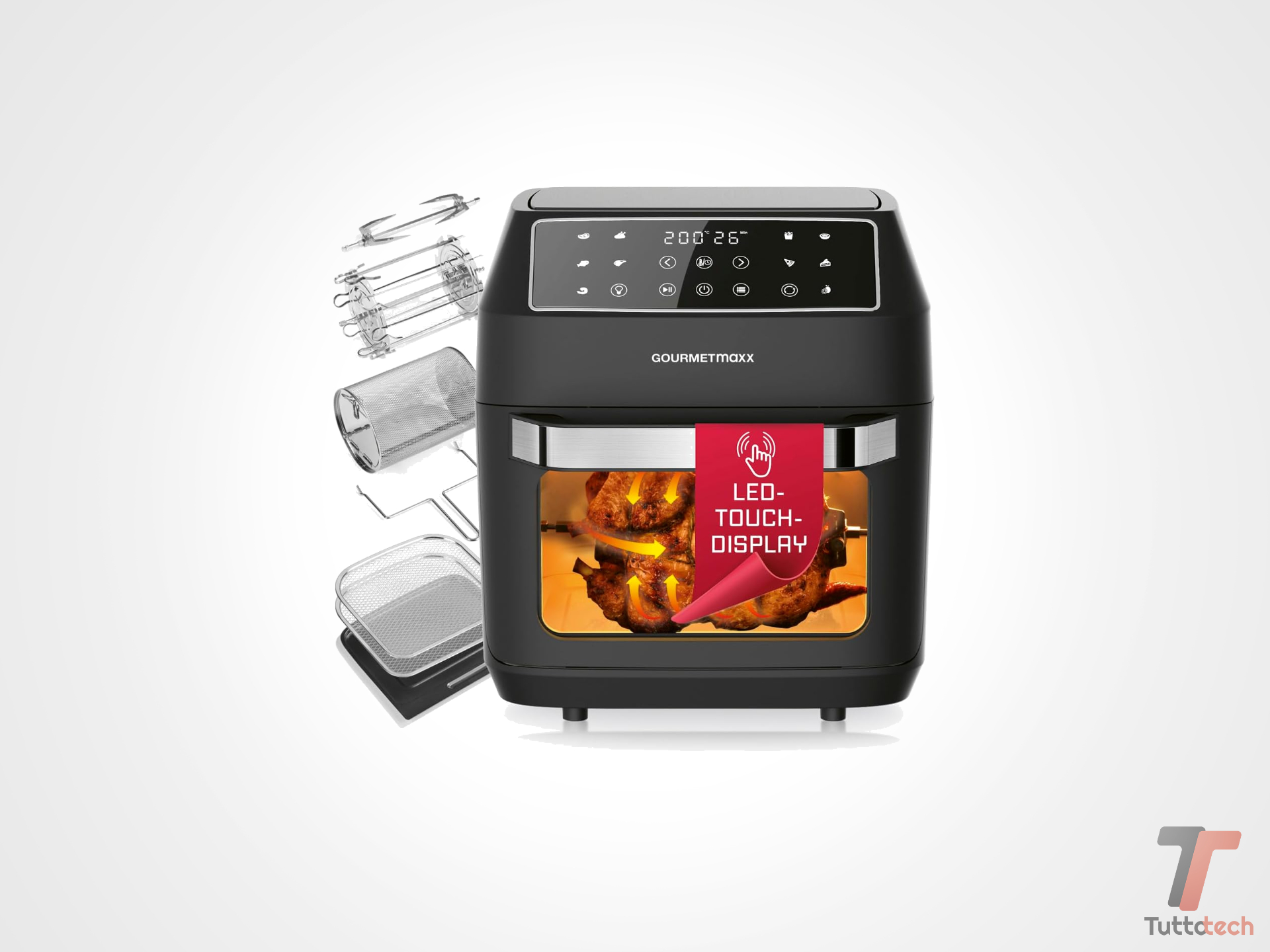 Friggitrice, forno e girarrosto in un unico tocco: perché la GOURMETmaxx da 12 litri a 124€ è un affare