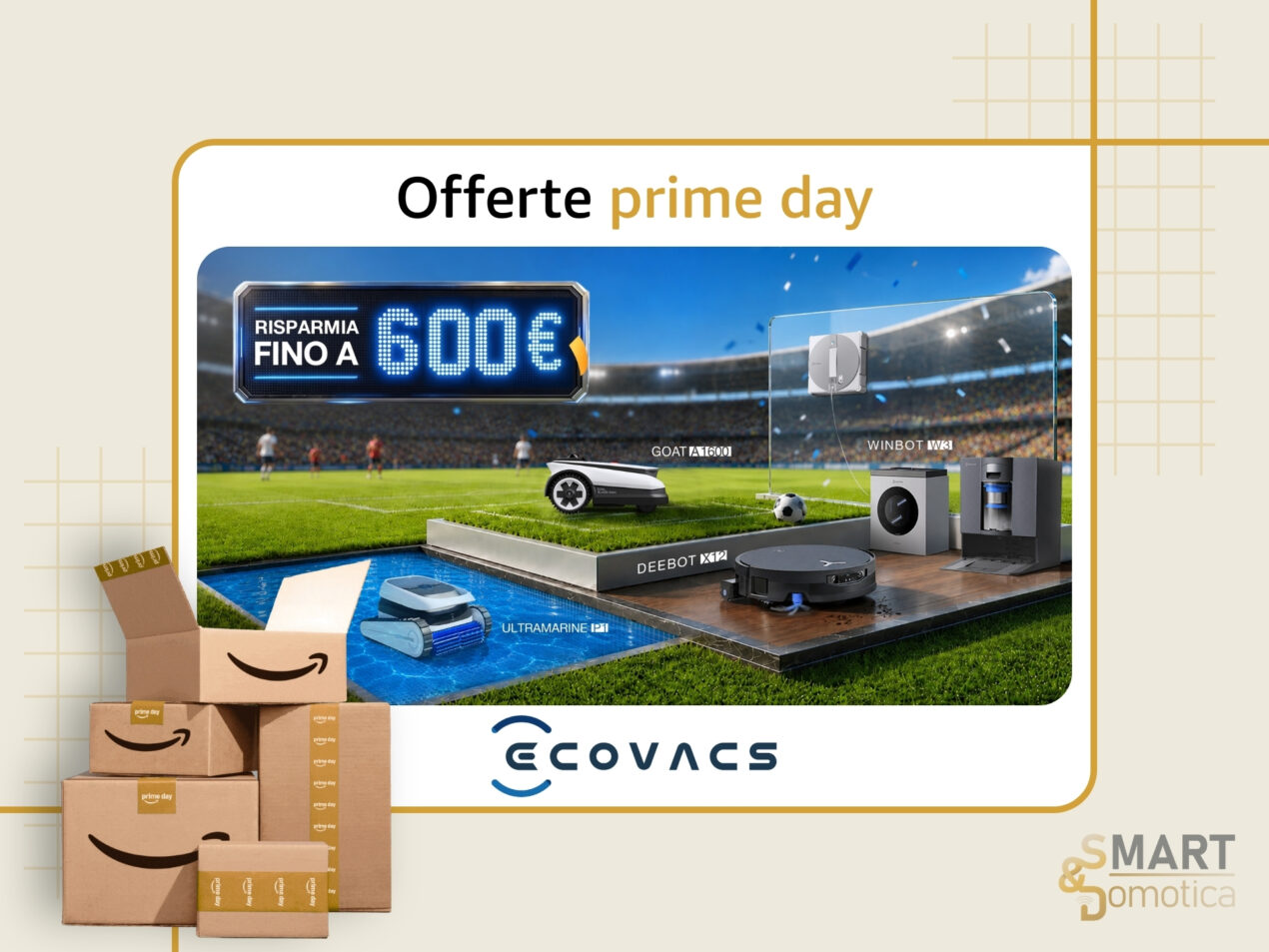 Sono già partite le offerte ECOVACS per il Prime Day con tantissimi robot in offerta