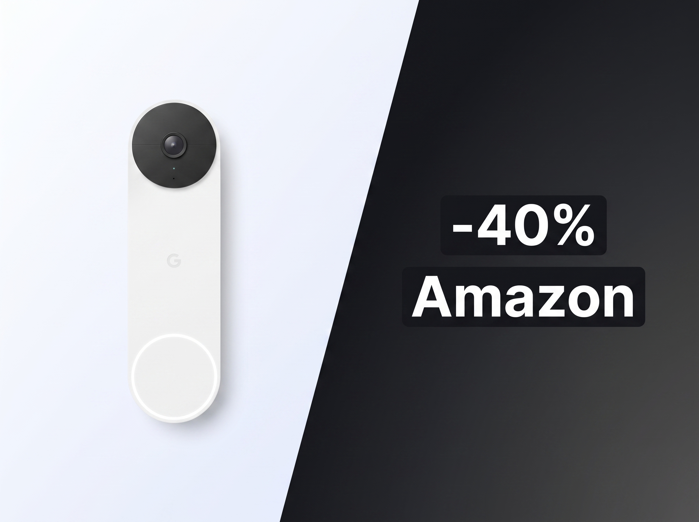 Google Nest Doorbell Pro Edition crolla del 40% su Amazon: meno di 120€ per il campanello smart più completo
