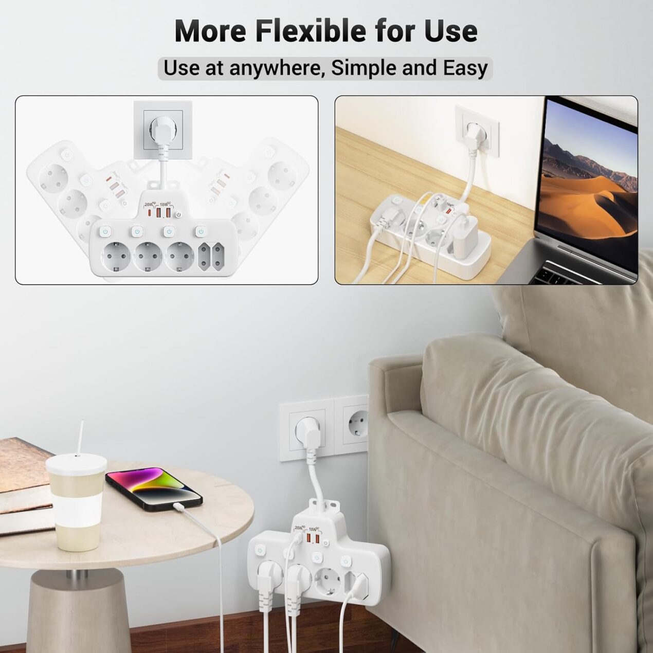 Ordine in scrivania a 14€: la multipresa con ricarica USB-C crolla al prezzo minimo