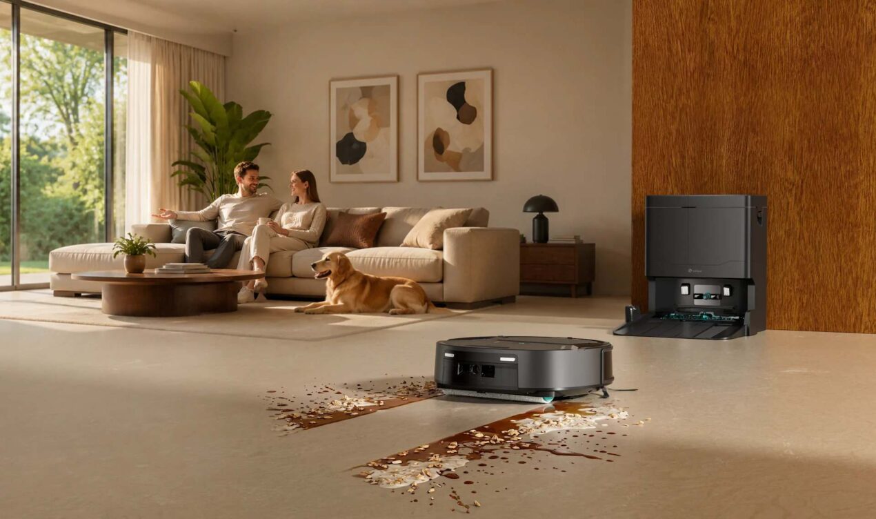 Disponibile da oggi in offerta lancio Lefant M210 Omni, il nuovo robot compatto con rullo lavapavimenti