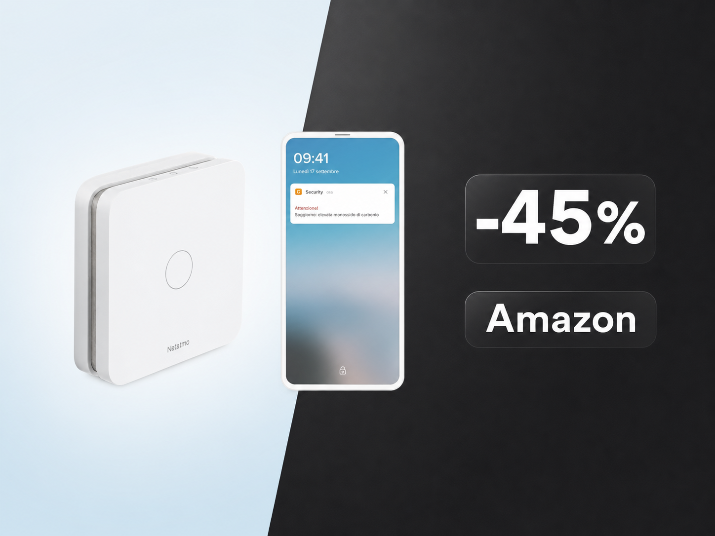 Netatmo NCO-IT crolla al minimo storico: il rilevatore di CO con 10 anni di batteria a soli 54,99€ su Amazon