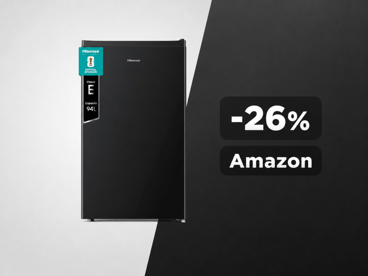 Hisense MUR48092BE in offerta su Amazon: il mini frigo nero da 94 litri a soli 169,70€ (-26%)