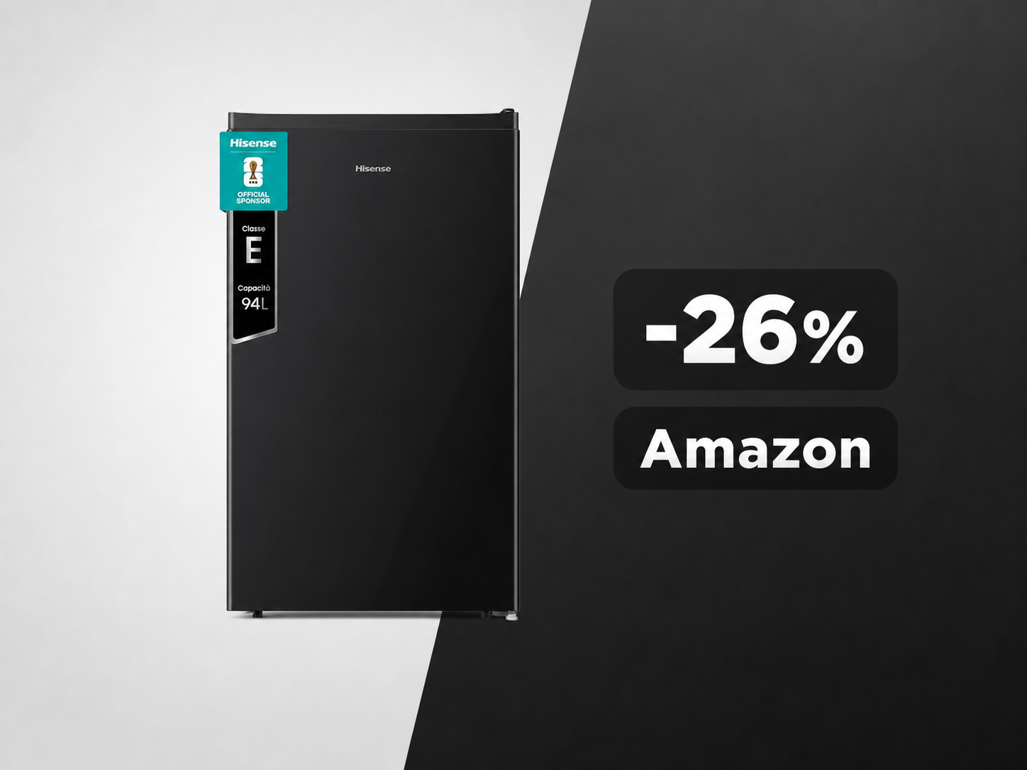 Hisense MUR48092BE in offerta su Amazon: il mini frigo nero da 94 litri a soli 169,70€ (-26%)