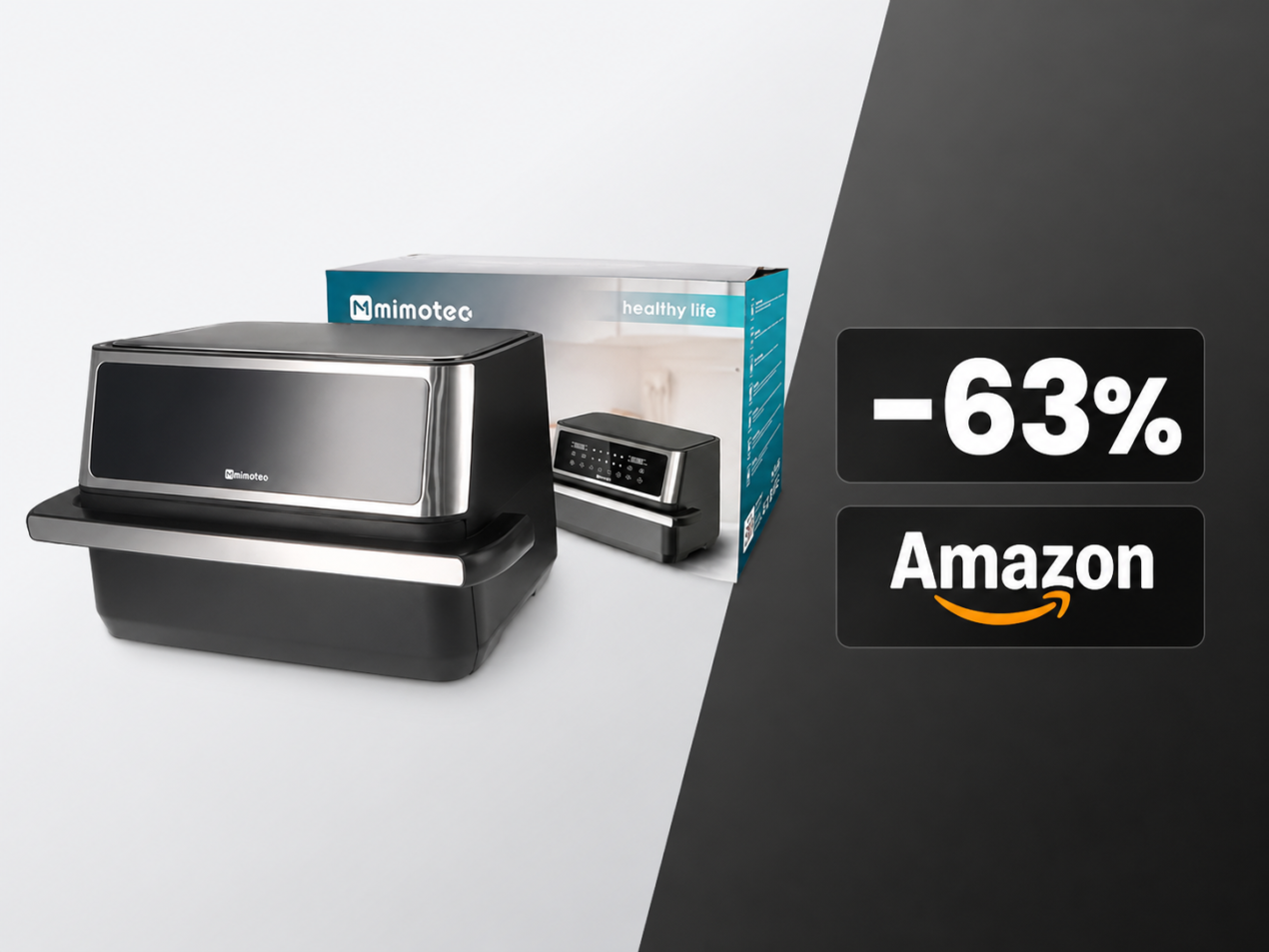 Friggitrice ad aria doppia da 11 litri a soli 62€: sconto folle del 63% su Amazon, è il prezzo più basso di sempre