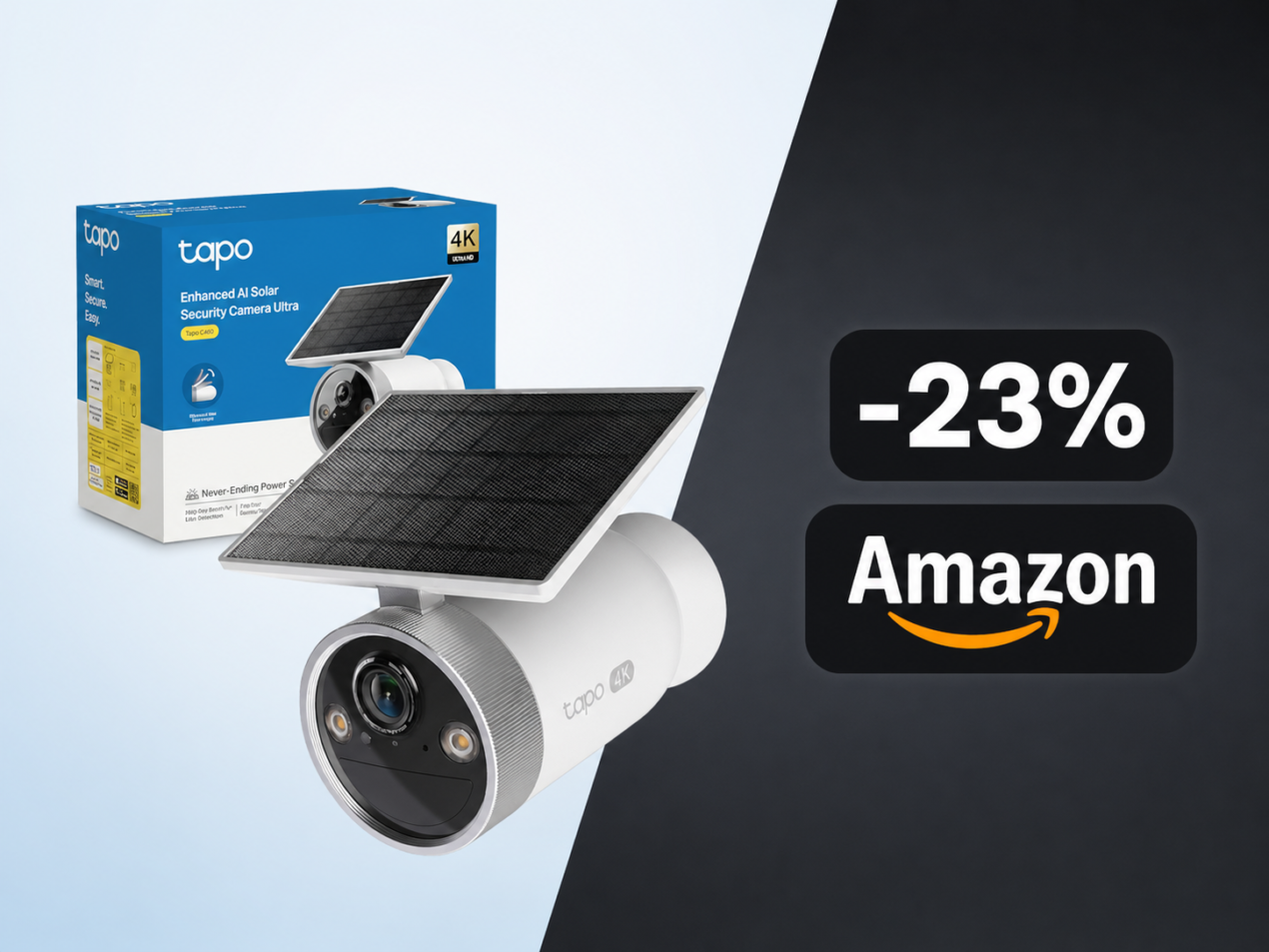 Tapo C465: la telecamera 4K solare con AI crolla a 99€ su Amazon (-23%)