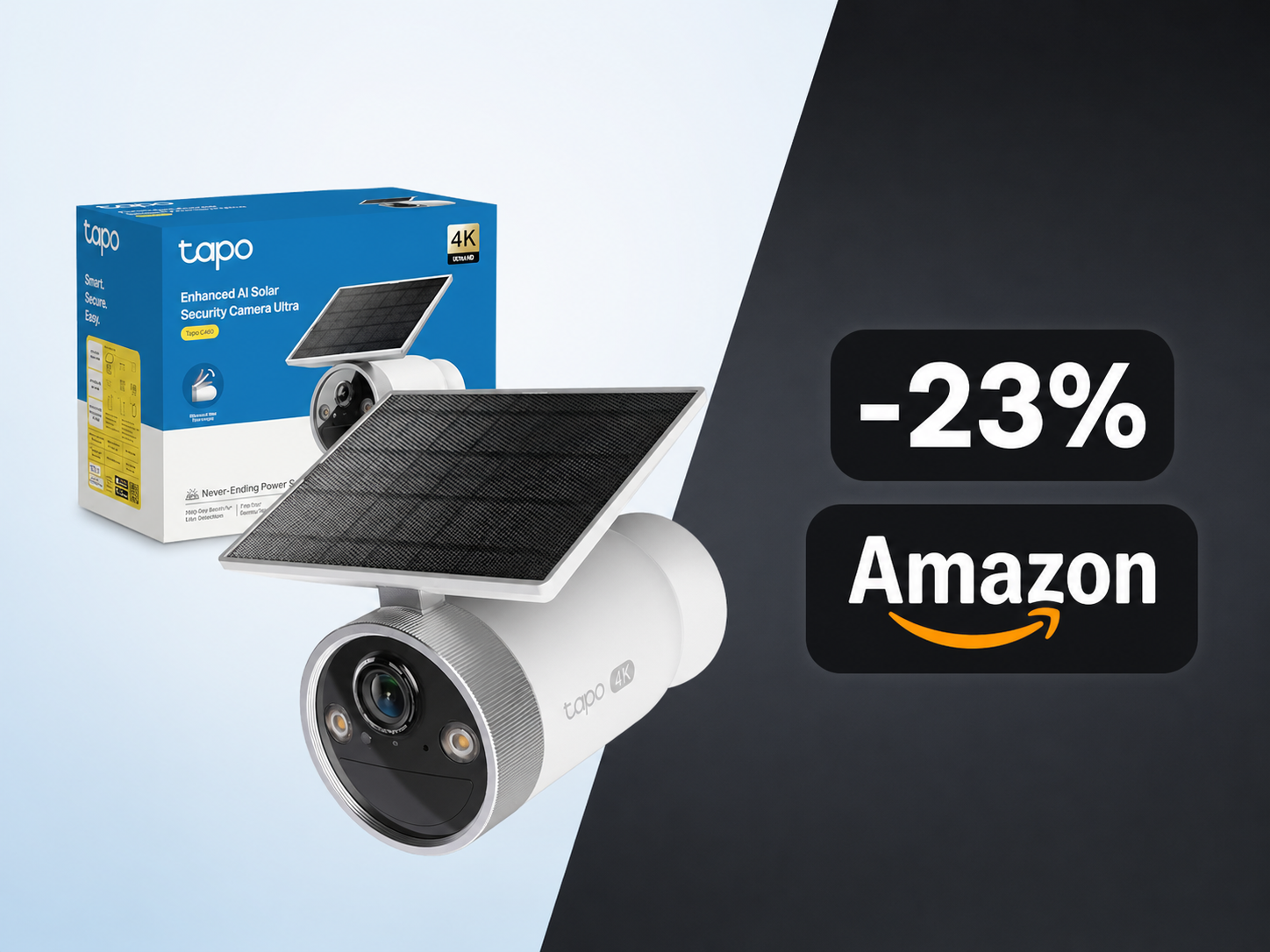Tapo C465: la telecamera 4K solare con AI crolla a 99€ su Amazon (-23%)