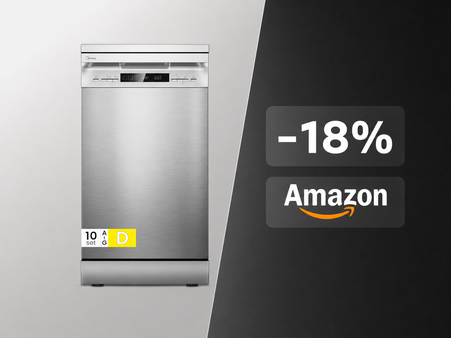 La Midea lavastoviglie slim da 45 cm crolla a 279€ su Amazon (quasi 60€ di sconto)